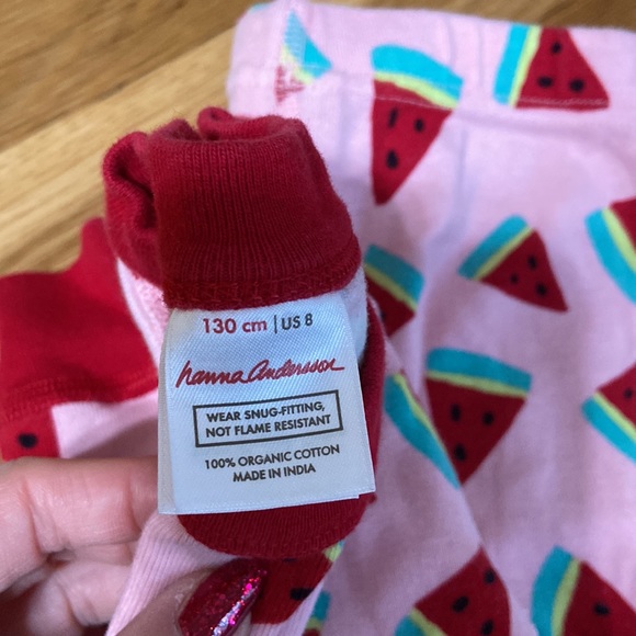 Hanna Andersson long John pajamas. Size 130 or 8 - Picture 2 of 3